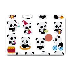 Playing Pandas Cartoons Small Doormat by Apen