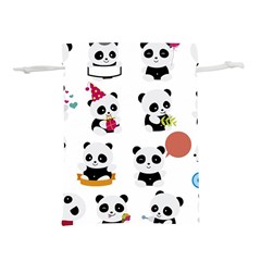 Playing Pandas Cartoons Lightweight Drawstring Pouch (s) by Apen