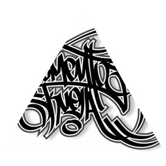 Hip Hop Music Drawing Art Graffiti Wooden Puzzle Triangle by Sarkoni