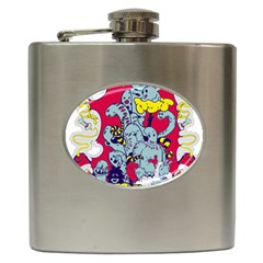 Fresh Urban Cartoon Monster Illustration Cartoon Character Text Hip Flask (6 Oz) by Sarkoni