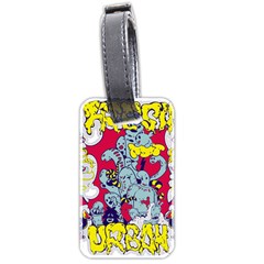 Fresh Urban Cartoon Monster Illustration Cartoon Character Text Luggage Tag (two Sides) by Sarkoni