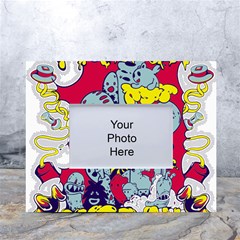 Fresh Urban Cartoon Monster Illustration Cartoon Character Text White Tabletop Photo Frame 4 x6  by Sarkoni