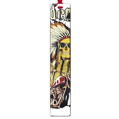 Motorcycle And Skull Cruiser Native American Large Book Marks by Sarkoni