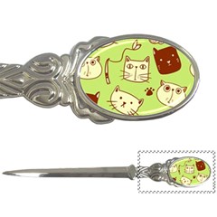 Cute Hand Drawn Cat Seamless Pattern Letter Opener by Bedest