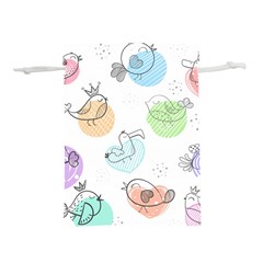 Cartoon Bird Cute Doodle Bird Lightweight Drawstring Pouch (s) by Bedest