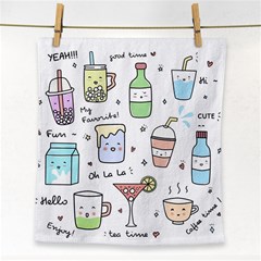 Drinks Cocktails Doodles Coffee Face Towel by Apen