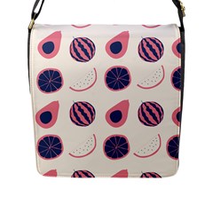 Fruits Halves Pattern Design Flap Closure Messenger Bag (l) by Apen