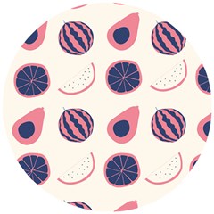 Fruits Halves Pattern Design Wooden Puzzle Round by Apen