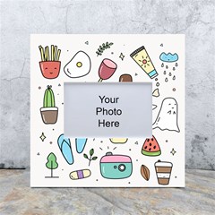 Doodle Fun Food Drawing Cute White Box Photo Frame 4  X 6  by Apen