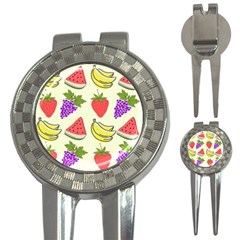 Fruits Pattern Background Food 3-in-1 Golf Divots by Apen