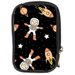 Astronaut Space Rockets Spaceman Compact Camera Leather Case by Ravend