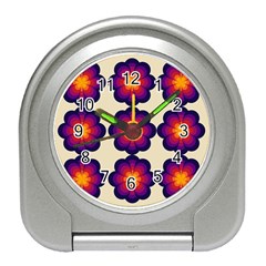 Flower Pattern Design Seamless Travel Alarm Clock by Ravend