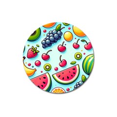 Fruits Sweet Pattern Magnet 3  (round) by Ravend