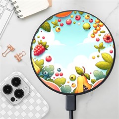 Fruits Sweet Papaya Orange Pattern Wireless Fast Charger(black) by Ravend