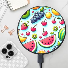 Fruits Sweet Pattern Wireless Fast Charger(black) by Ravend