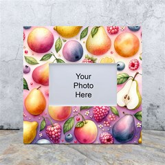 Fruits Apple Strawberry Raspberry White Box Photo Frame 4  X 6  by Ravend