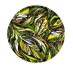 Foliage Pattern Texture Background Mini Round Pill Box (pack Of 5) by Ravend