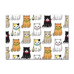 Cat Kitten Seamless Pattern Sticker A4 (10 Pack) by Grandong