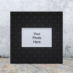 Black Floral Background, Black Backgrounds, Vintage Floral White Box Photo Frame 4  X 6  by nateshop