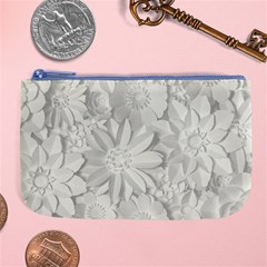 Damask, Desenho, Flowers, Gris Large Coin Purse by nateshop