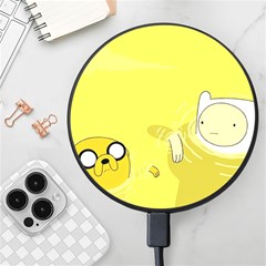 Adventure Time Jake The Dog Finn The Human Artwork Yellow Wireless Fast Charger(black) by Sarkoni