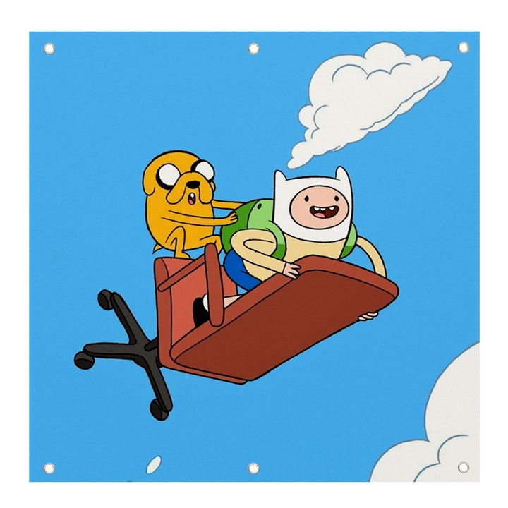 Cartoon Adventure Time Jake And Finn Banner and Sign 4  x 4 