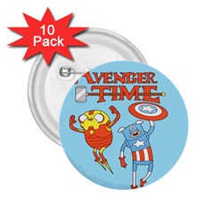 Adventure Time Avengers Age Of Ultron 2 25  Buttons (10 Pack)  by Sarkoni