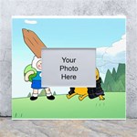 Adventure Time Finn And Jake Cartoon Network Parody White Wall Photo Frame 5  x 7  Front