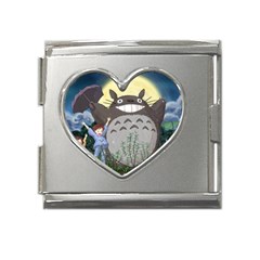 Illustration Anime Cartoon My Neighbor Totoro Mega Link Heart Italian Charm (18mm) by Sarkoni