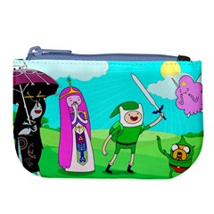 Adventure Time The Legend Of Zelda Parody Large Coin Purse by Sarkoni