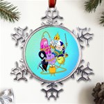 Adventure Time Cartoon Metal Large Snowflake Ornament Front