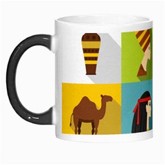 Egypt Travel Items Icons Set Flat Style Morph Mug by Bedest