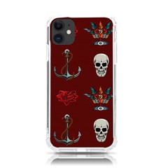 Tattoo Old School Background Pattern Iphone 11 Tpu Uv Print Case by Bedest