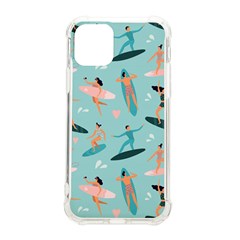 Beach Surfing Surfers With Surfboards Surfer Rides Wave Summer Outdoors Surfboards Seamless Pattern Iphone 11 Pro 5 8 Inch Tpu Uv Print Case by Bedest