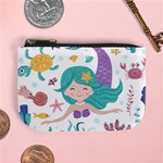 Set Cute Mermaid Seaweeds Marine In Habitants Mini Coin Purse Front