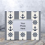 Nautical Seamless Pattern Vector Illustration White Tabletop Photo Frame 4 x6  Front