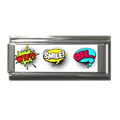 Set Colorful Comic Speech Bubbles Superlink Italian Charm (9mm) by Hannah976