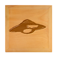 Alien Unidentified Flying Object Ufo Wood Photo Frame Cube by Sarkoni