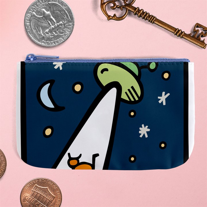 Ufo Alien Unidentified Flying Object Large Coin Purse