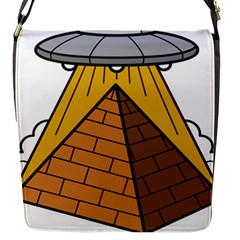 Unidentified Flying Object Ufo Under The Pyramid Flap Closure Messenger Bag (s) by Sarkoni