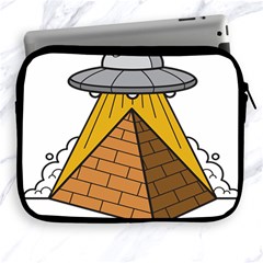 Unidentified Flying Object Ufo Under The Pyramid Apple Ipad 2/3/4 Zipper Cases by Sarkoni