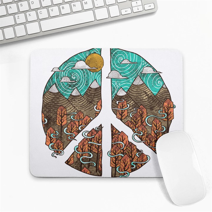 Psychedelic Art Painting Peace Drawing Landscape Art Peaceful Large Mousepad