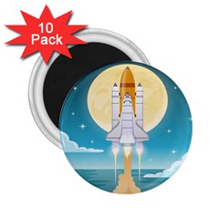 Space Exploration Illustration 2 25  Magnets (10 Pack)  by Bedest