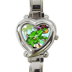 Parrot Hat Cartoon Captain Heart Italian Charm Watch by Sarkoni