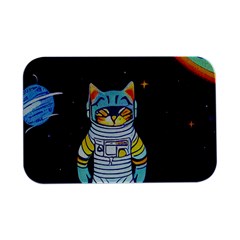 Cat Astronaut Space Retro Universe Open Lid Metal Box (silver)   by Bedest