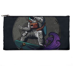 Illustration Astronaut Cosmonaut Paying Skateboard Sport Space With Astronaut Suit Pencil Case by Ndabl3x