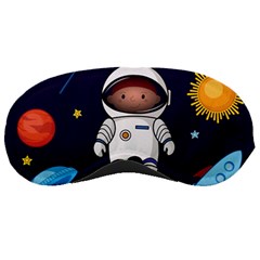 Boy Spaceman Space Rocket Ufo Planets Stars Sleep Mask by Ndabl3x