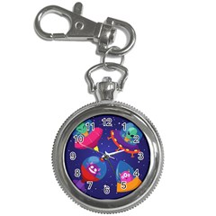 Cartoon Funny Aliens With Ufo Duck Starry Sky Set Key Chain Watches by Ndabl3x