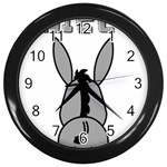 Donkey Ass Funny Nice Cute Floppy Wall Clock (Black) Front