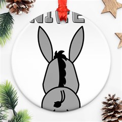 Donkey Ass Funny Nice Cute Floppy Round Ornament (two Sides) by Sarkoni